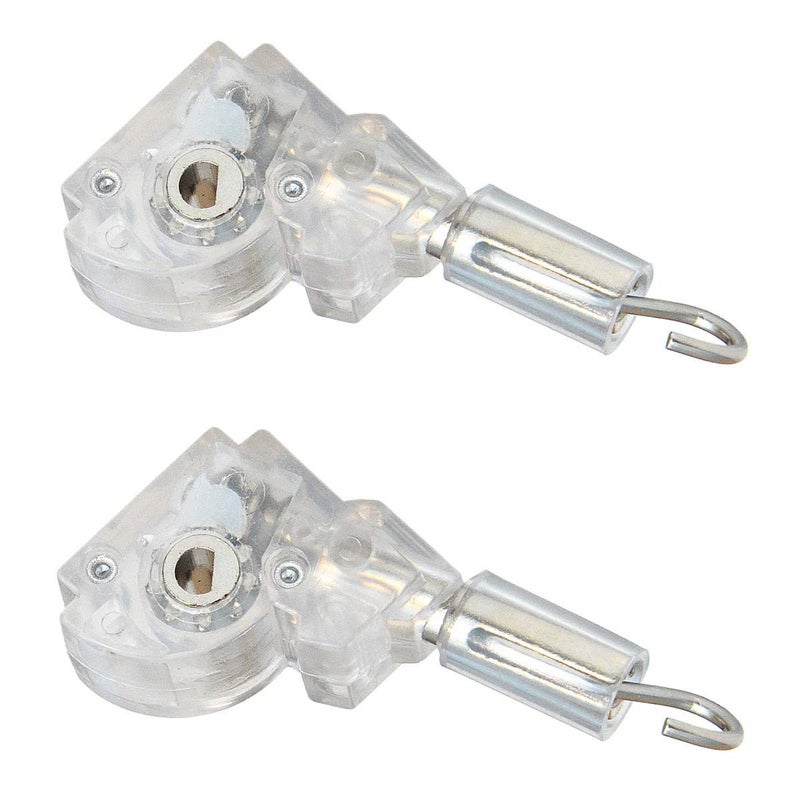 Cutelec 2pcs 1" Blinds Wand Tilter Mechanism with D Shaped Gear 5/32" Hook Connection for Aluminum or Vinyl mini Blinds with Measure 1" x 1" headrail - Image 1